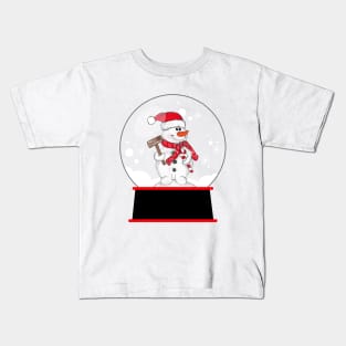 CHRISTMAS Snowman Snowglobe Kids T-Shirt